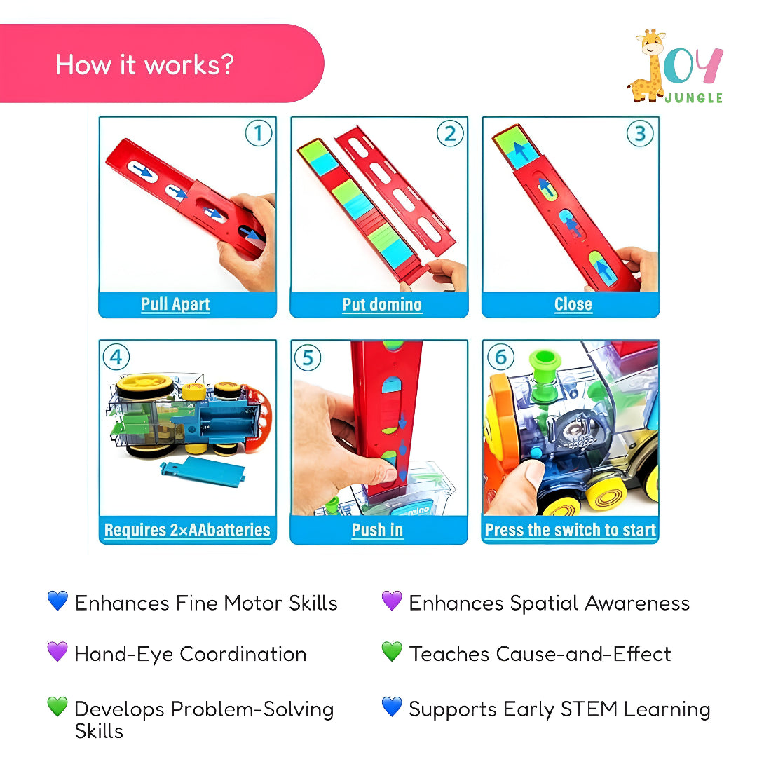 Train Toy Domino Set for Kids | BPA-Free Plastic with Sound Effects